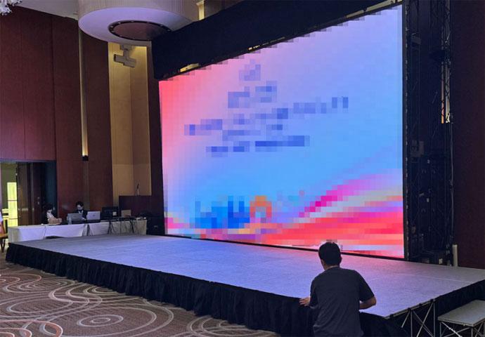 講演会ステージ設営